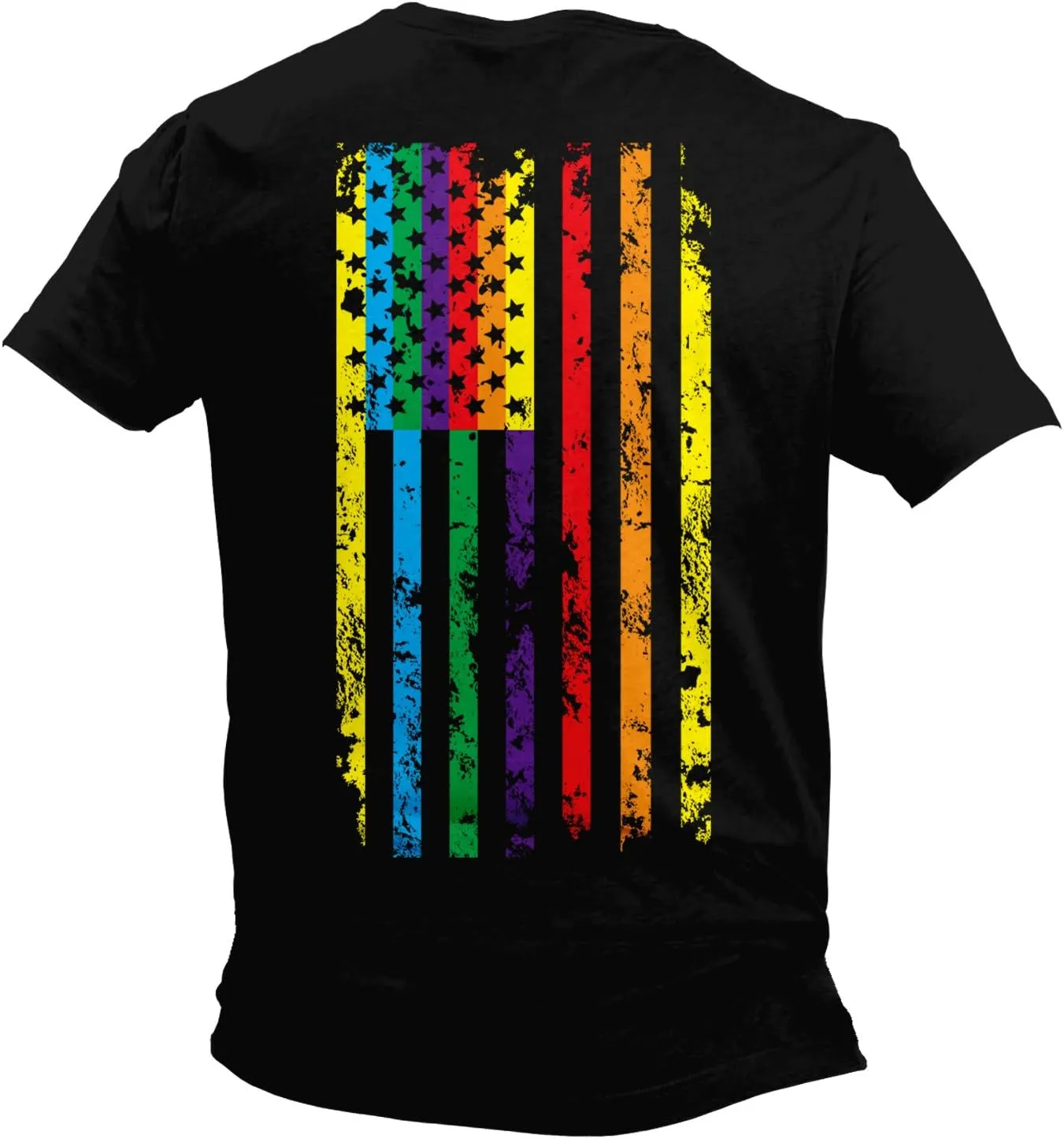 Big Rainbow American Flag - Gay Pride LGBTQ Men's T-Shirt