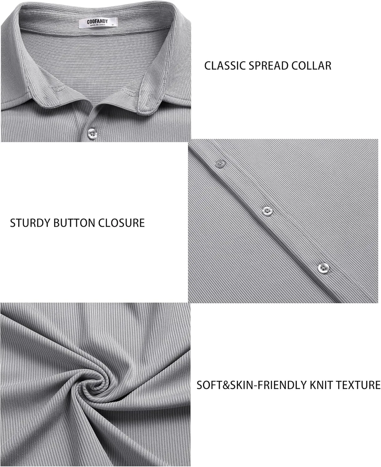 COOFANDY Men's Short Sleeve Wrinkle Free Knit Polo Shirt Causal Button Down Summer Camp Beach Shirts