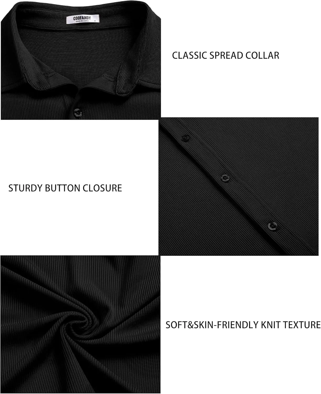 COOFANDY Men's Short Sleeve Wrinkle Free Knit Polo Shirt Causal Button Down Summer Camp Beach Shirts