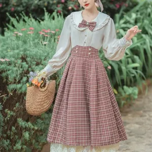 Picnic Valentine Sweetheart      Dress Kawaii Academia Y2K Cottagecore Coquette Fairycore Dollette Princesscore