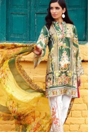 RajBari Premium Embroidered Lawn Eid Edition 2017 – 4A
