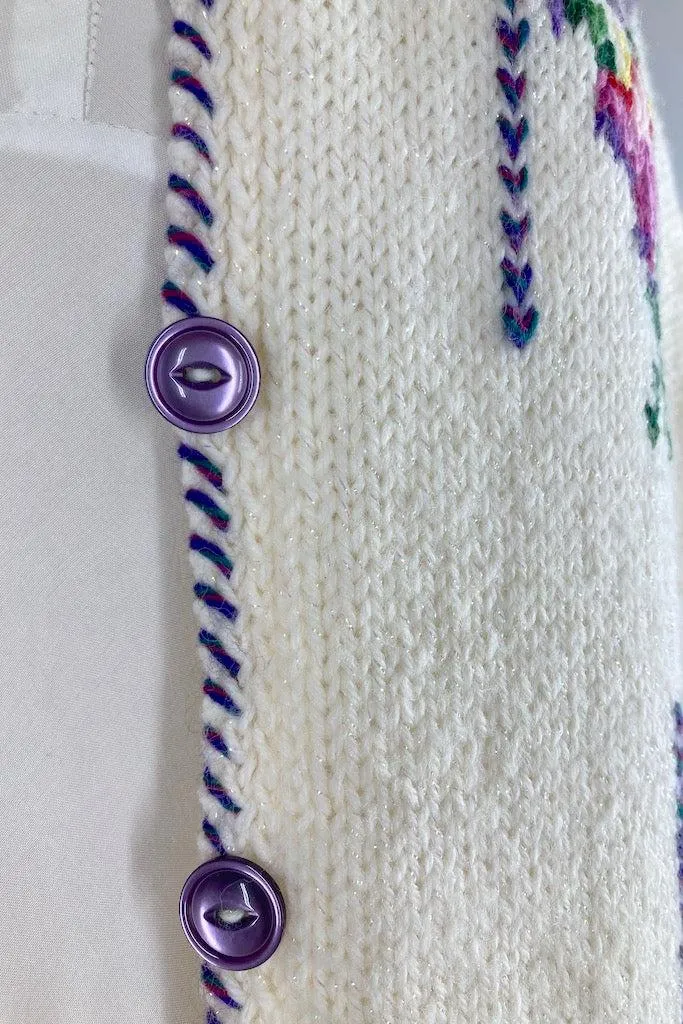 Vintage Hand Knitted Spring Cardigan