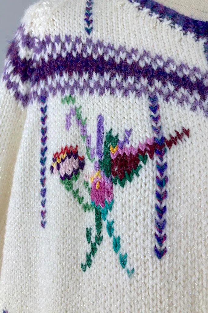 Vintage Hand Knitted Spring Cardigan