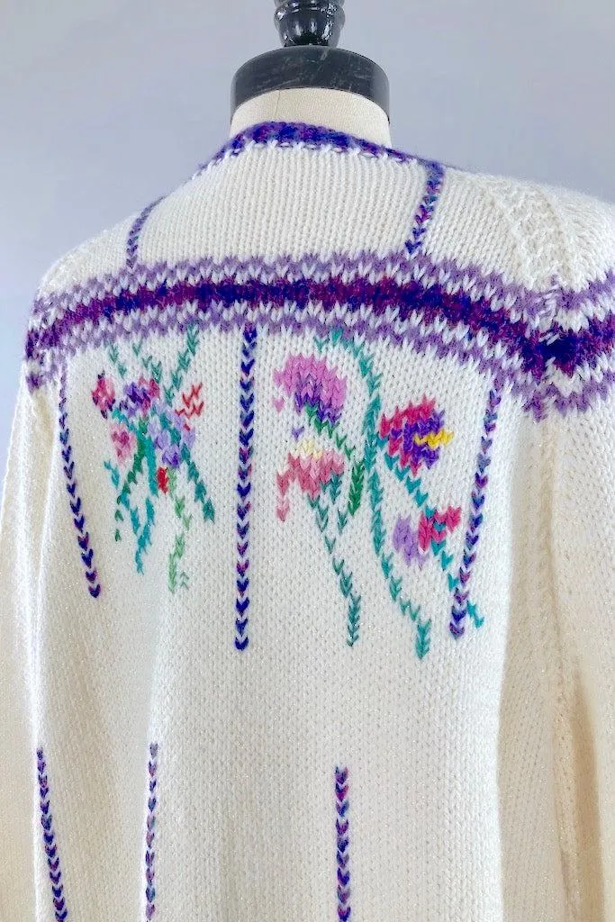 Vintage Hand Knitted Spring Cardigan